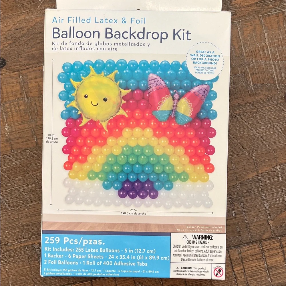Balloon Backdrop Kit with Sun and Butterfly Design